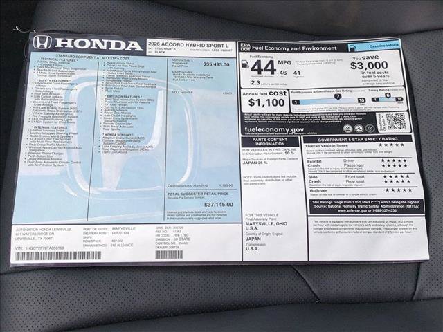 New 2026 Honda Accord Sport image 17