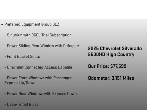 Used 2025 Chevrolet Silverado 2500 High Country w/ Midnight Edition AWD/4WD image 6
