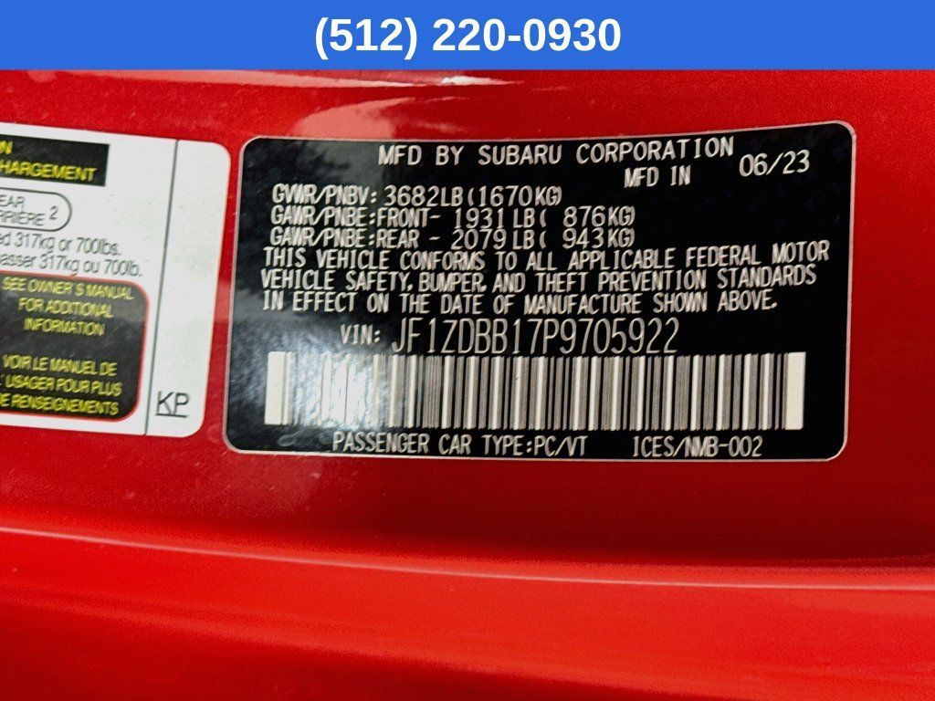 Certified 2023 Subaru BRZ Premium RWD image 39
