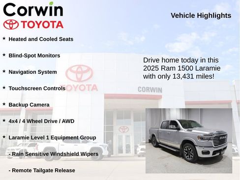Used 2025 RAM 1500 Laramie AWD/4WD image 7