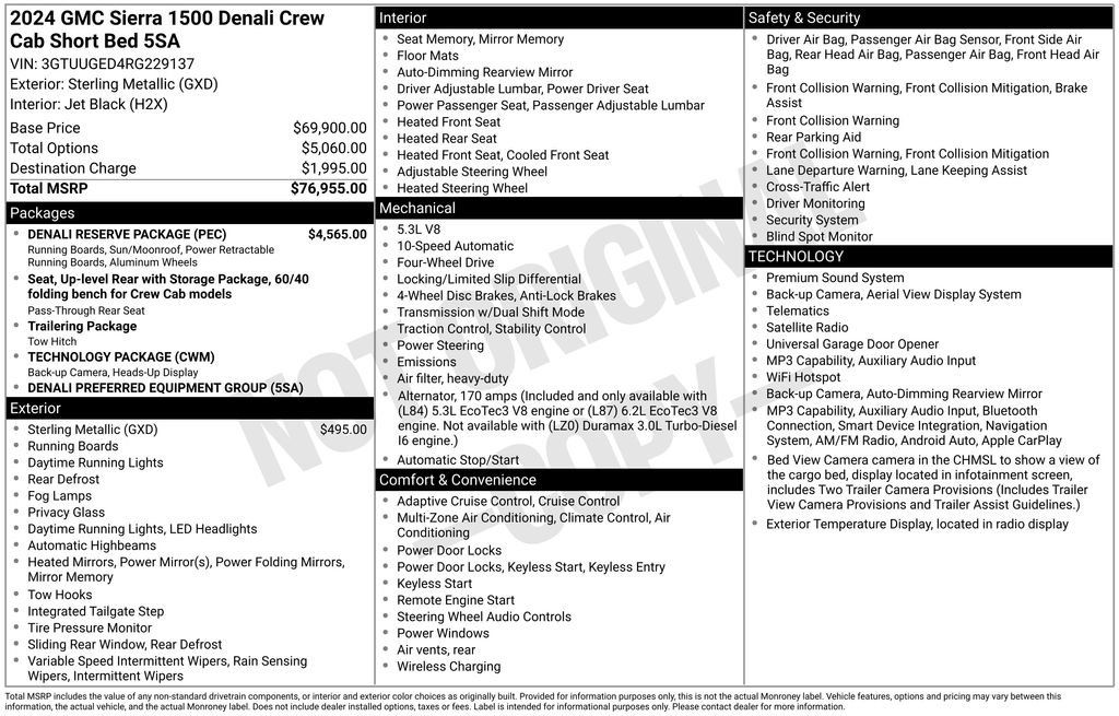 Certified 2024 GMC Sierra 1500 Denali w/ Denali Reserve Package AWD/4WD image 50