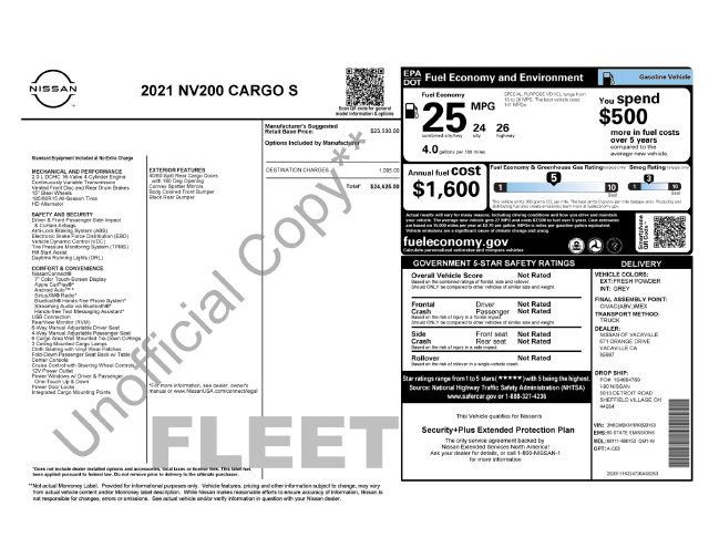 Used 2021 Nissan NV200 S FWD image 25