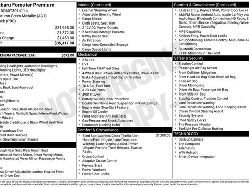 Used 2026 Subaru Forester Premium w/ Base/Premium Package AWD/4WD image 33