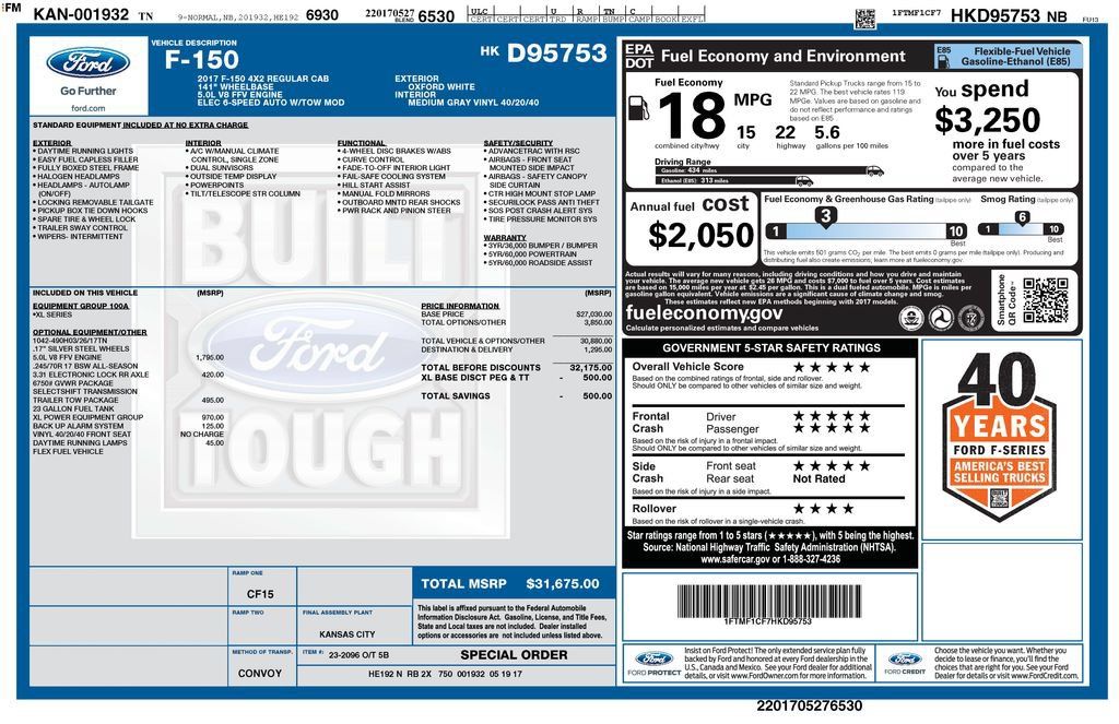Used 2017 Ford F150 XL w/ XL Power Equipment Group RWD image 47