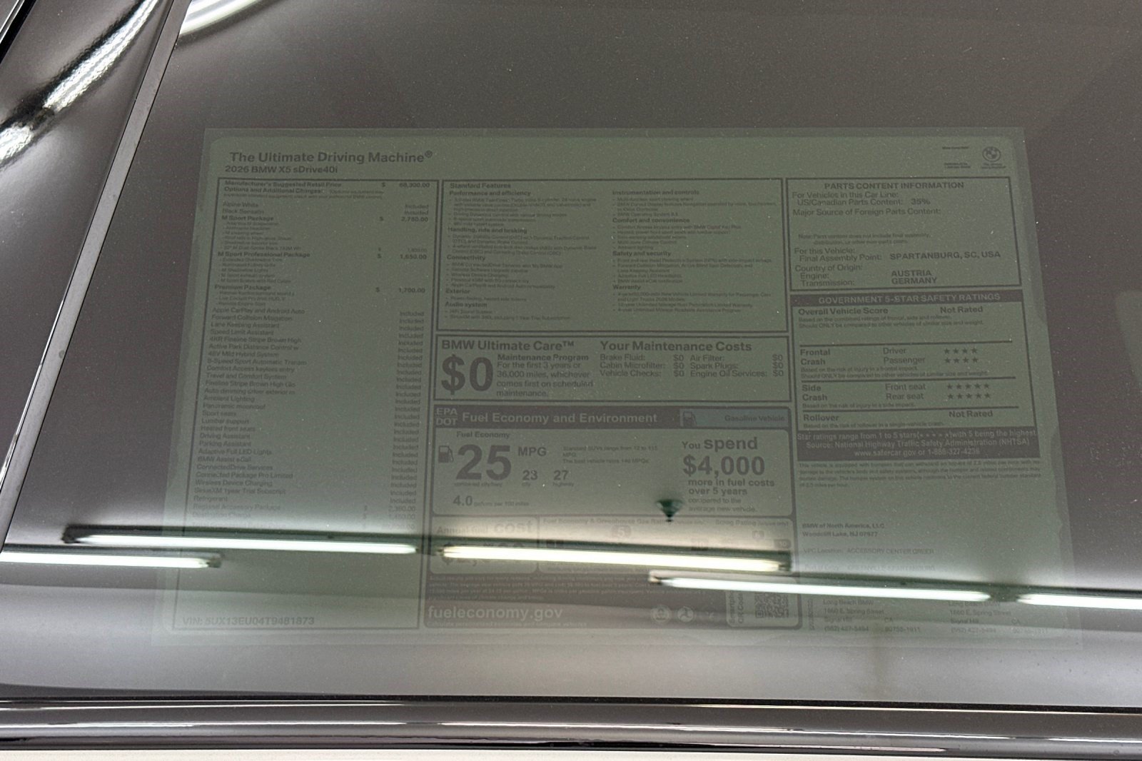 New 2026 BMW X5 sDrive40i w/ M Sport Package RWD image 30