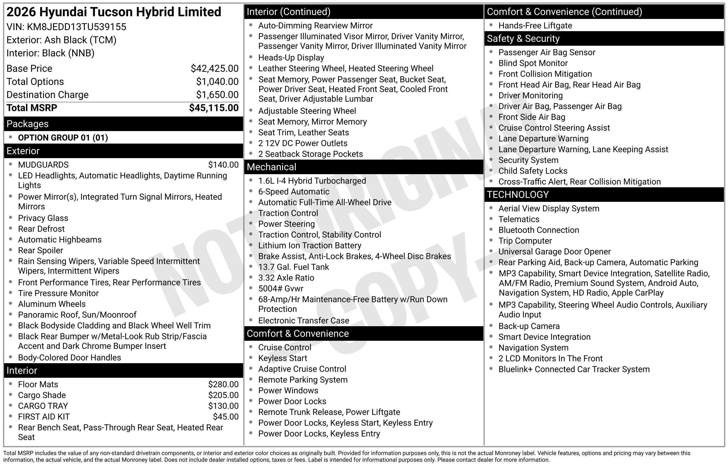 New 2026 Hyundai Tucson Limited AWD/4WD image 3
