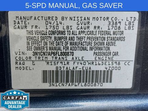 Used 2015 Nissan Versa S FWD image 28