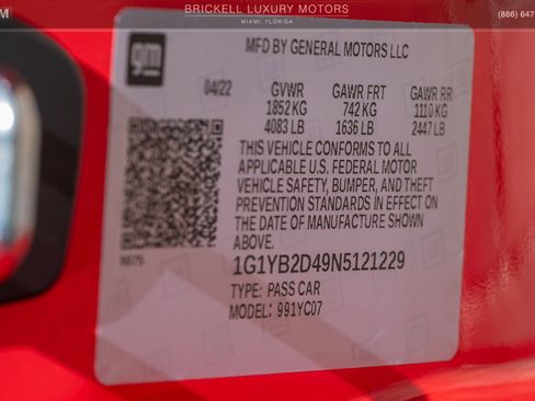 Used 2022 Chevrolet Corvette Stingray Preferred Cpe w/ Z51 Performance Package image 33