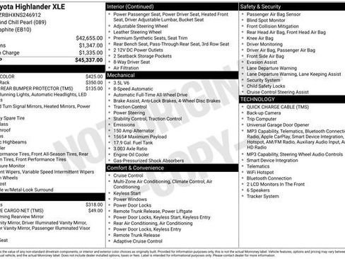 Used 2022 Toyota Highlander XLE AWD/4WD image 11