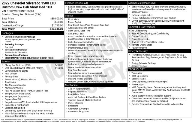 Used 2022 Chevrolet Silverado 1500 Custom RWD image 22