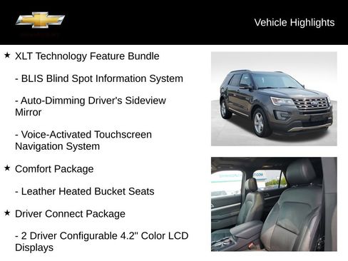 Used 2017 Ford Explorer XLT w/ Equipment Group 202A AWD/4WD image 20