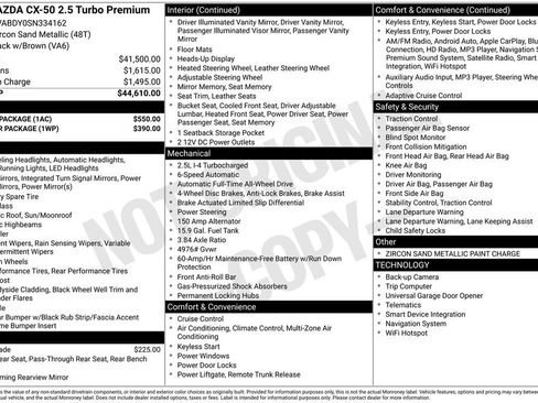 New 2025 MAZDA CX-50 AWD 2.5 Turbo w/ Accent Package image 32
