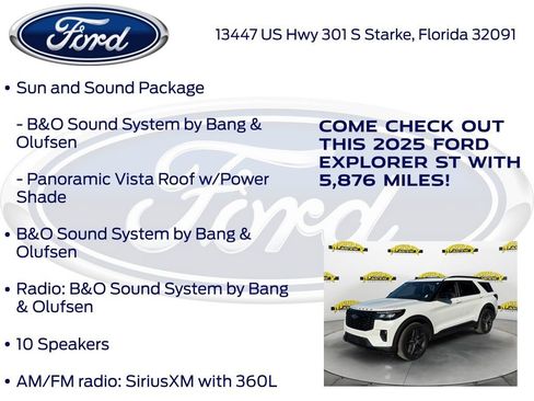 Certified 2025 Ford Explorer ST w/ Sun And Sound Package image 22