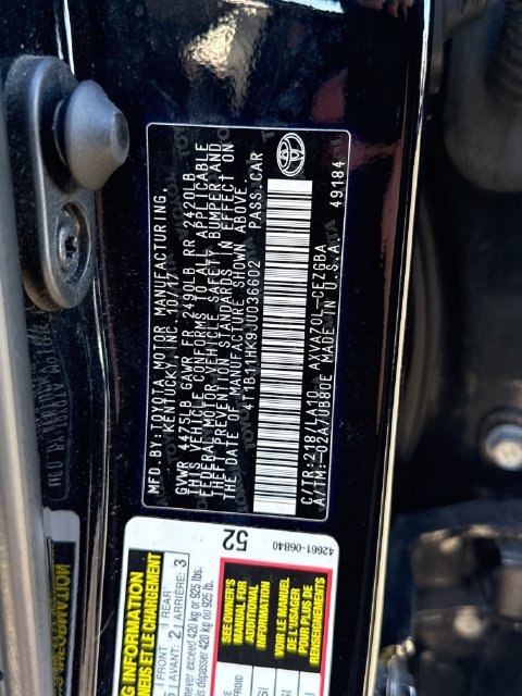 Used 2018 Toyota Camry XLE FWD image 21