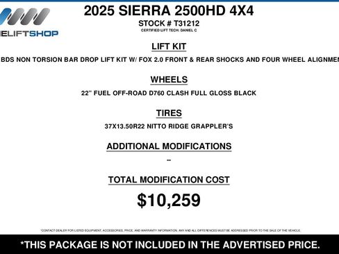 Used 2025 GMC Sierra 2500 AT4 image 2