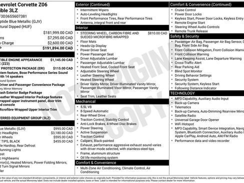 Used 2025 Chevrolet Corvette Z06 RWD image 3