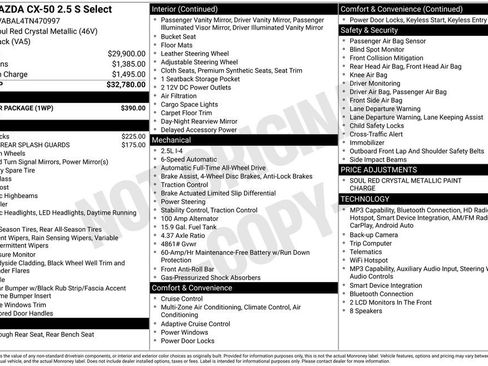 New 2026 MAZDA CX-50 AWD 2.5 S w/ Weather Package image 30