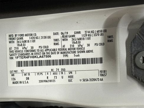 Used 2019 Ford Ranger Lariat w/ Equipment Group 501A Mid image 32