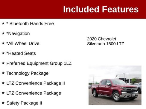 Used 2020 Chevrolet Silverado 1500 LTZ w/ LTZ Premium Package AWD/4WD image 3