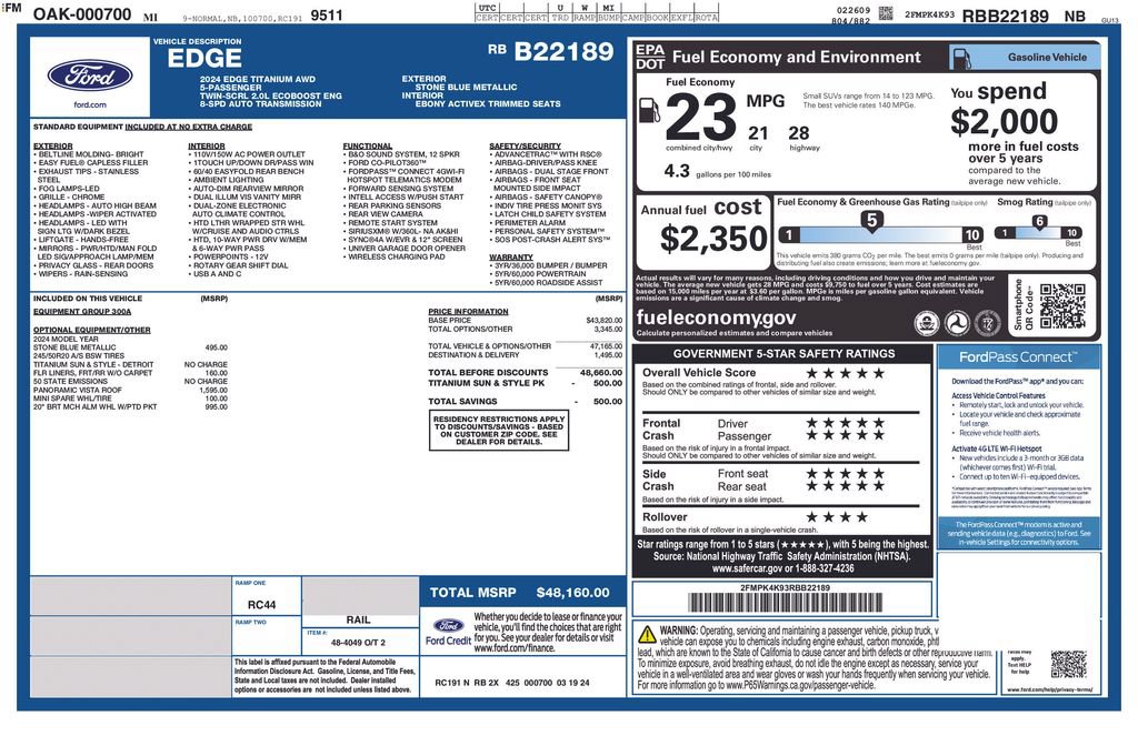 Used 2024 Ford Edge Titanium AWD/4WD image 10