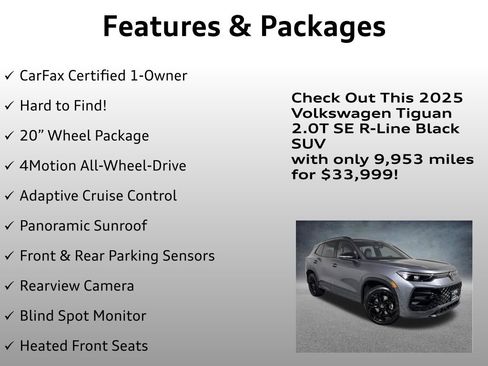 Used 2025 Volkswagen Tiguan SE R-Line AWD/4WD image 4