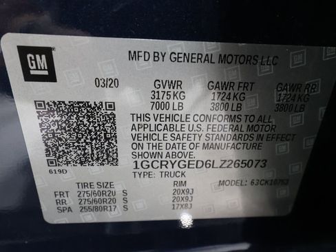 Certified 2020 Chevrolet Silverado 1500 LTZ w/ Technology Package image 35