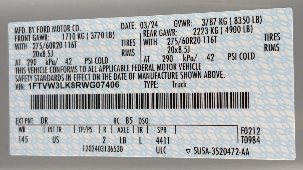 Certified 2024 Ford F150 Lightning XLT AWD/4WD image 49