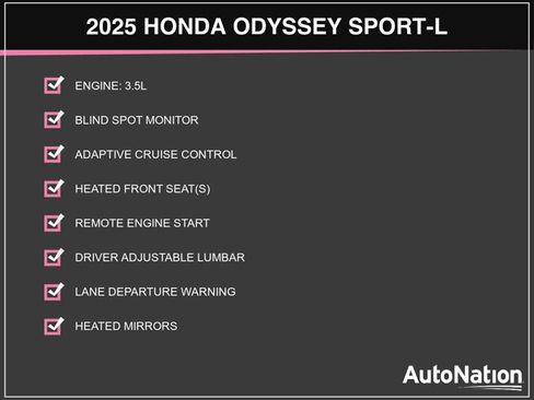 Used 2025 Honda Odyssey Sport-L image 3