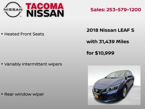 Used 2018 Nissan Leaf S w/ S Charge Package image 10
