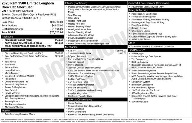 Used 2023 RAM 1500 Limited w/ Bed Utility Group AWD/4WD image 12