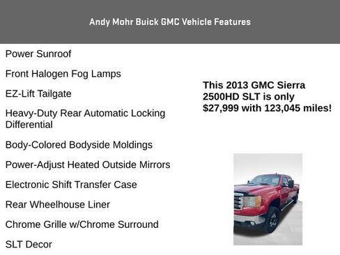 Used 2013 GMC Sierra 2500 SLT w/ SLT Convenience Package AWD/4WD image 16