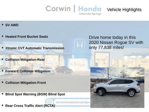 Used 2020 Nissan Rogue SV image 6