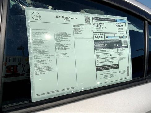 New 2025 Nissan Versa S w/ Trunk Package image 24