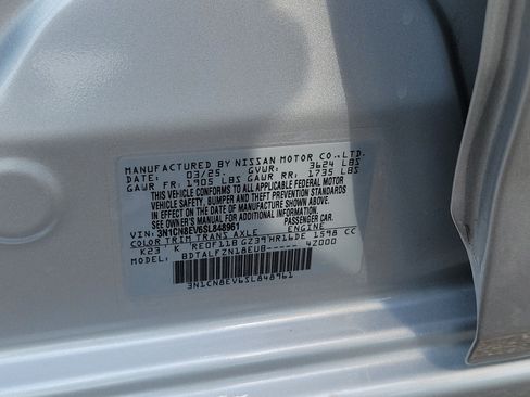 Certified 2025 Nissan Versa SV w/ Trunk Package FWD image 30