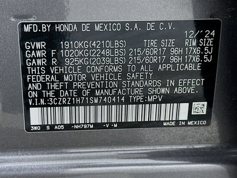 Certified 2025 Honda HR-V EX-L image 31