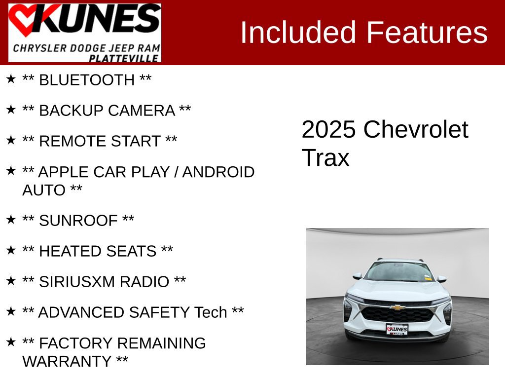 Used 2025 Chevrolet Trax LT w/ LT Convenience Package FWD image 2