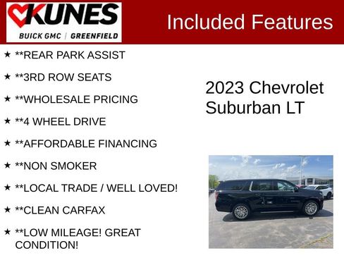 Used 2023 Chevrolet Suburban LT w/ Luxury Package AWD/4WD image 3