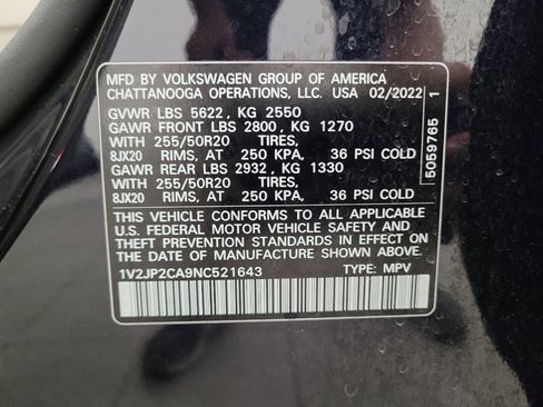 Used 2022 Volkswagen Atlas SE FWD image 33