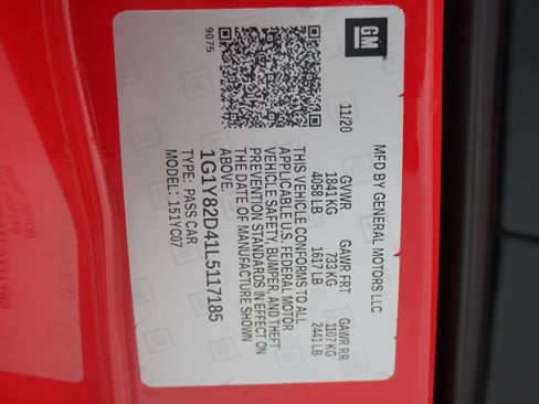 Used 2020 Chevrolet Corvette Stingray Premium Cpe w/ 3LT Preferred Equipment Group RWD image 44
