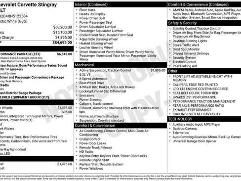 Used 2022 Chevrolet Corvette Stingray Preferred Cpe w/ Z51 Performance Package image 23