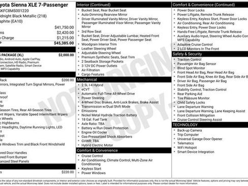 Used 2021 Toyota Sienna XLE w/ XLE Plus Package AWD/4WD image 31