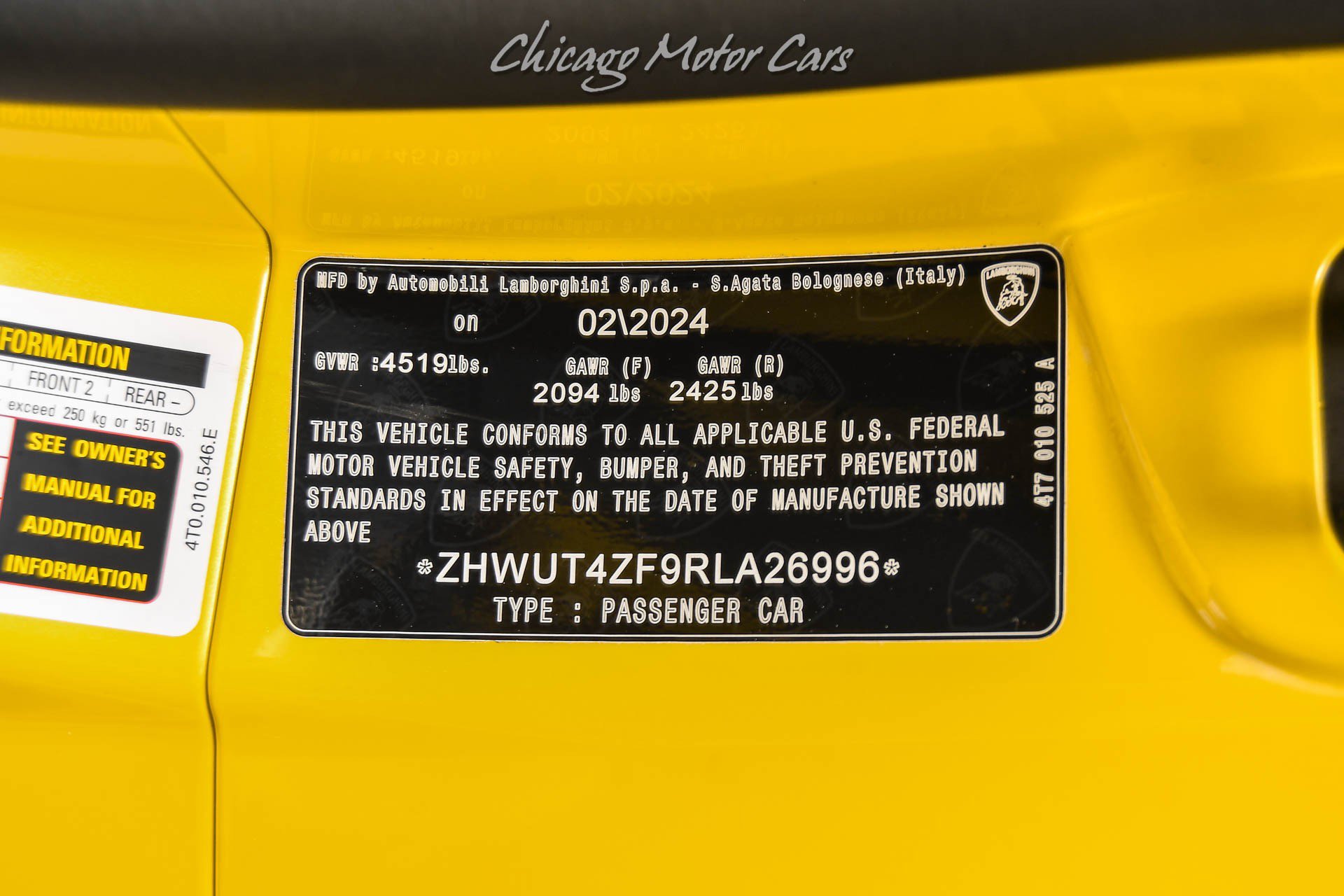 Used 2024 Lamborghini Huracan EVO AWD/4WD image 56