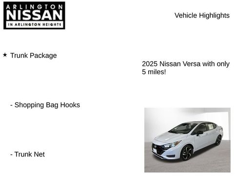 New 2025 Nissan Versa SR w/ Trunk Package image 8