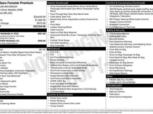 Used 2019 Subaru Forester Premium w/ Popular Package #1 image 40