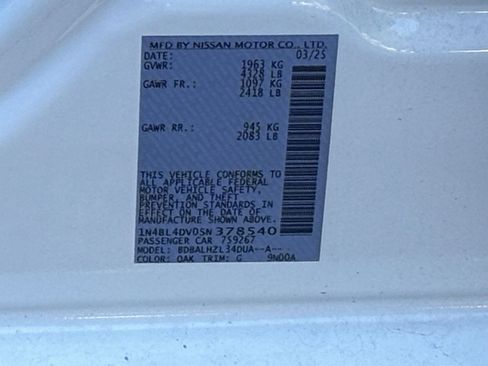 Used 2025 Nissan Altima 2.5 SV FWD image 23