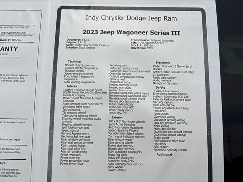 Used 2023 Jeep Wagoneer Series III w/ Preferred Equipment Group AWD/4WD image 26