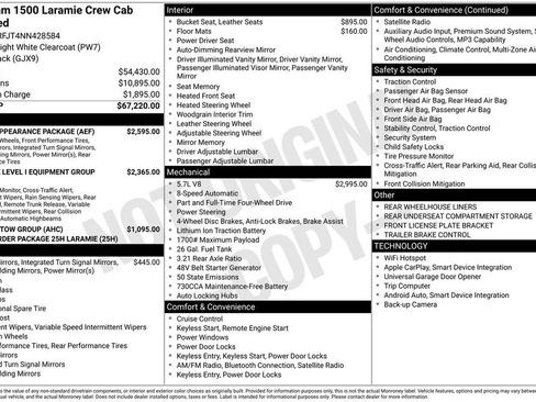 Used 2022 RAM 1500 Laramie w/ Sport Appearance Package AWD/4WD image 2