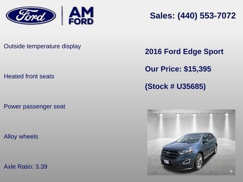 Used 2016 Ford Edge Sport AWD/4WD image 24