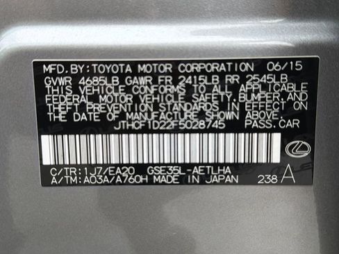 Used 2015 Lexus IS 250 AWD w/ Premium Package image 49