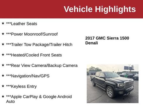 Used 2017 GMC Sierra 1500 Denali w/ Denali Ultimate Package AWD/4WD image 10